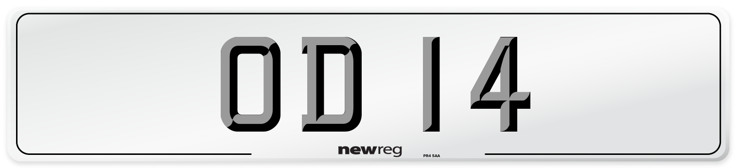 OD 14 Number Plate from New Reg